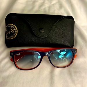 Ray Bans orange and blue